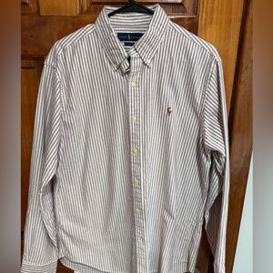 Ralph Lauren Men's Striped Button Down - Large